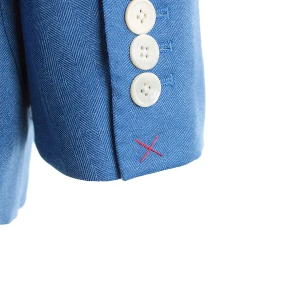 Cardinal of Canada NWOT Wool / Silk Sport Coat Size 40R US In Blue Herringbone